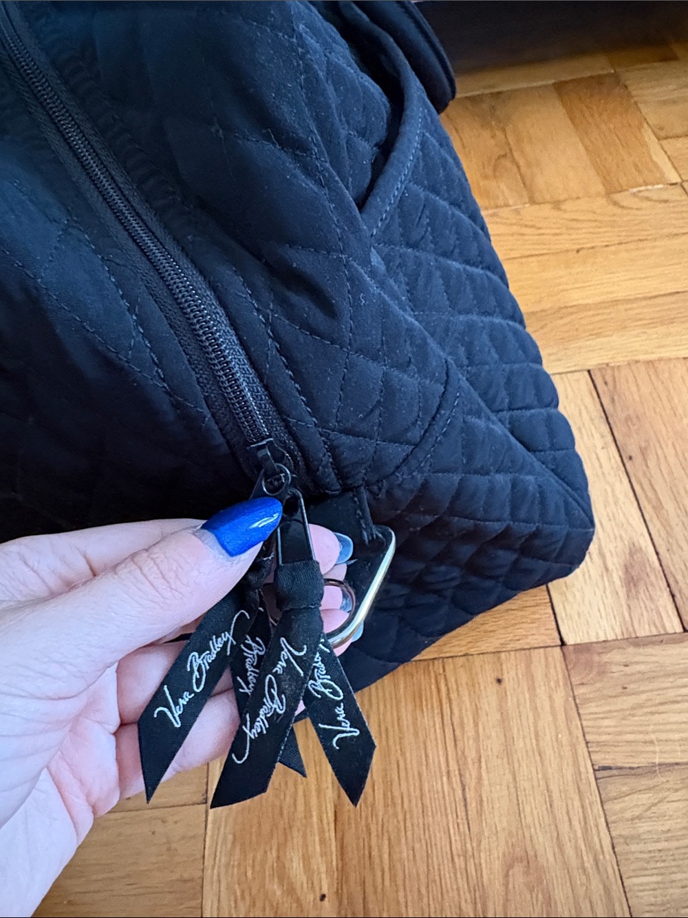 Vera Bradley Black Quilted Weekender Tote - Picture 3 of 6